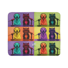 Goldie & Frenchie Sherpa Fleece Blanket — Warhol Inspired Pop Art