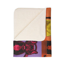 Goldie & Frenchie Sherpa Fleece Blanket — Warhol Inspired Pop Art