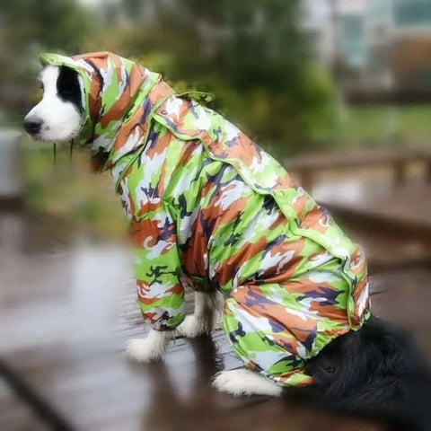 Umbrella raincoat for large dogs