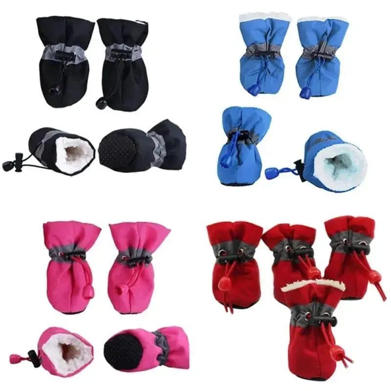 Winter dog booties - waterproof anti-slip snow boots for dogs to protect paws from cold ice and salt - warm insulated dog shoes for small medium and large breeds


