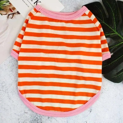 Striped Summer Spring Dog T-shirt