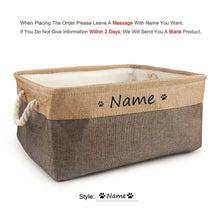 Personalized Dog Toy Basket Organizer