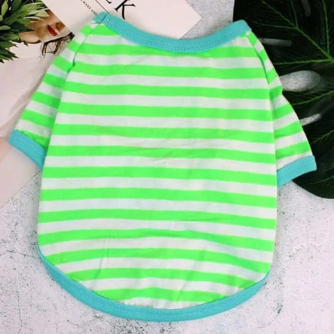 Striped Summer Spring Dog T-shirt