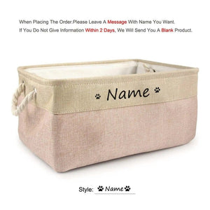 Personalized Dog Toy Basket Organizer