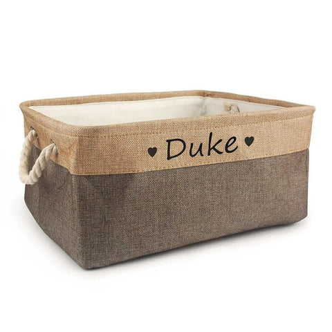 Personalized Dog Toy Basket Organizer