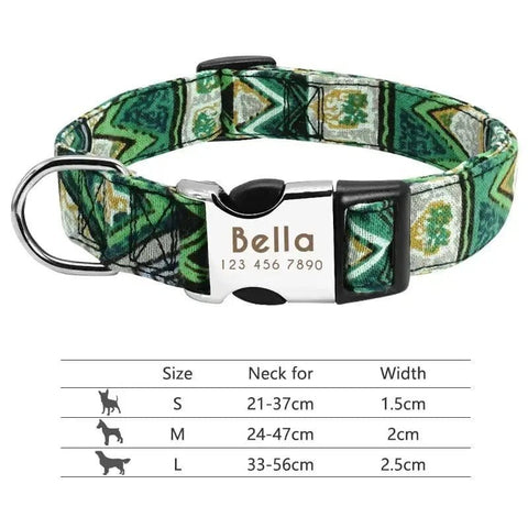 Personalized Nylon Dog Collar