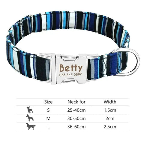 Personalized Nylon Dog Collar