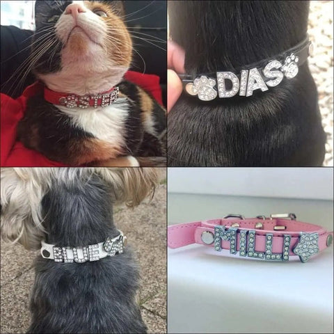 Personalized Bling Rhinestone Luxury Dog Collars