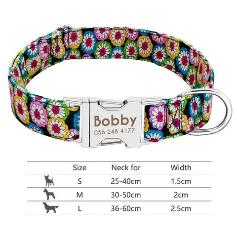 Personalized Nylon Dog Collar