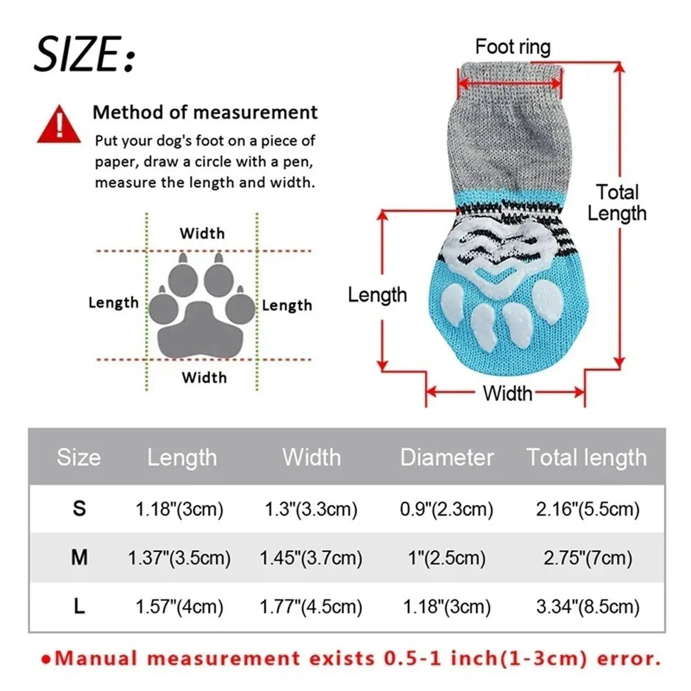 Dog Paw Socks - High-Quality Non-Slip Cotton Socks for Small Dogs