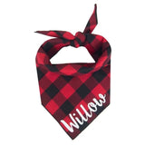 Personalized Plaid Dog Bandana