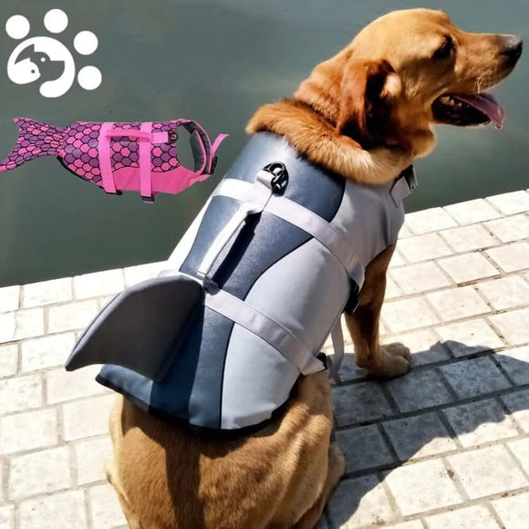 Dog Life Vest Summer Shark Mermaid Harness