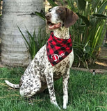 Personalized Plaid Dog Bandana