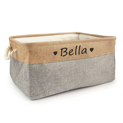 Personalized Dog Toy Basket Organizer