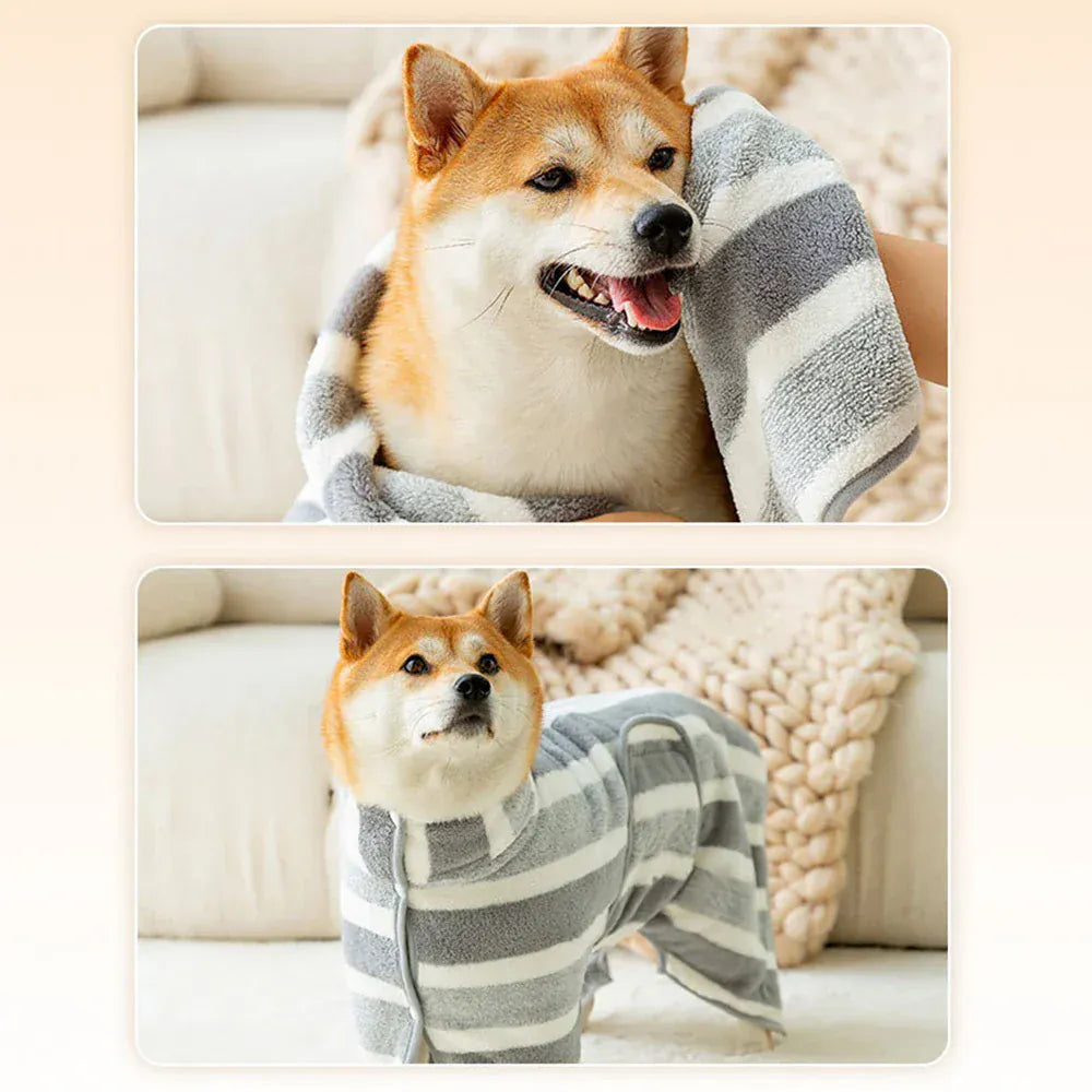 1PC Thick Absorbent Oversized Dog Bathrobe
