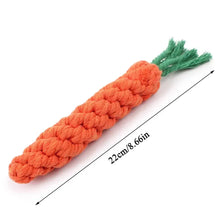 1Pcs Carrot Dog Bite Rope Pet Dog Toys Safe Durable Braided