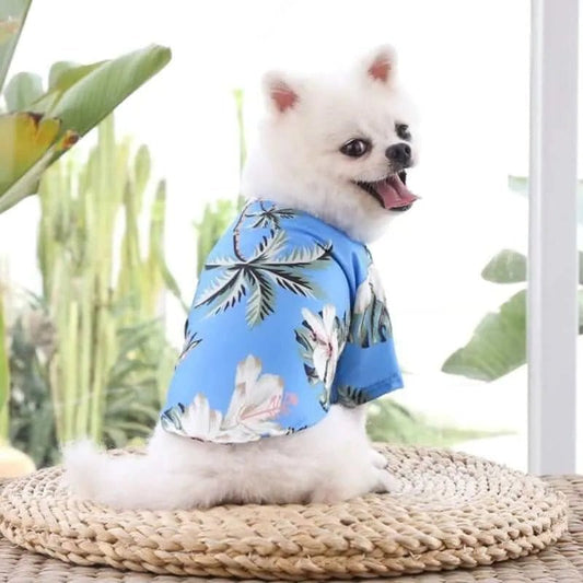 Hawaiian Dog T-Shirt | Beach Style Summer Dog Tee | Hotdiggidydog®