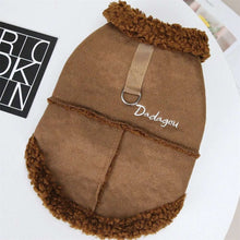 British Style Sheepskin Dog Jacket for Small Dogs