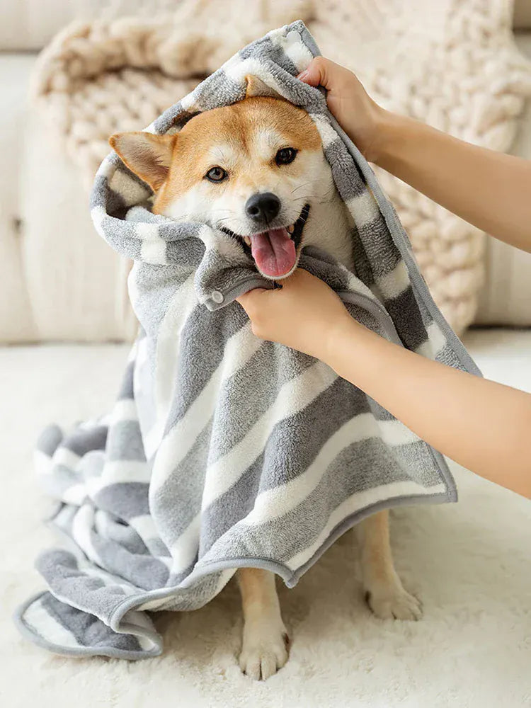 1PC Thick Absorbent Oversized Dog Bathrobe