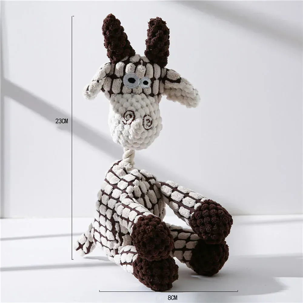 Plush Dog Donkey Squeaky Chew Toy