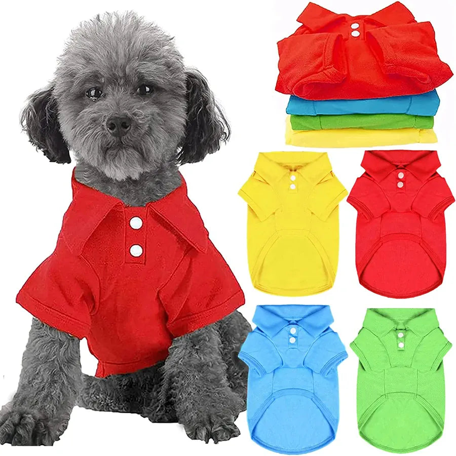 Dog Vest T-Shirt | Lightweight Pet Polo for Small Breeds | Hotdiggidydog®