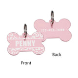 Personalized Double Sided Engraved Dog Bone Tag