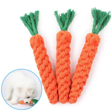 1Pcs Carrot Dog Bite Rope Pet Dog Toys Safe Durable Braided