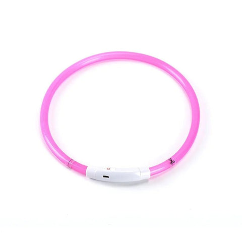 LED Micro USB Adjustable Safety Glow in the Dark Dog Collar