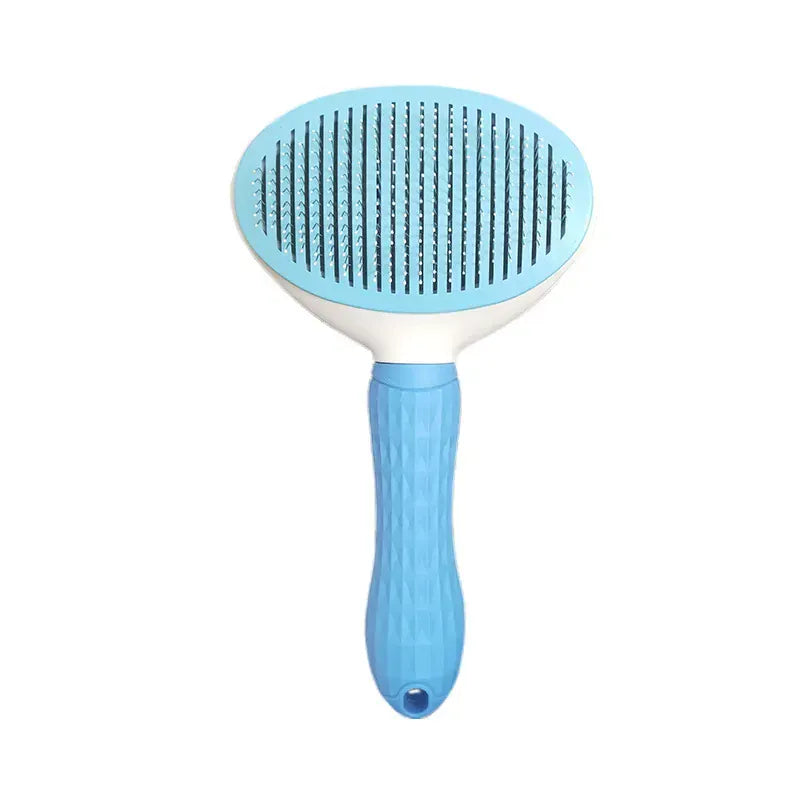 Self-Cleaning Pet Grooming Slicker Brush For Cats & Dogs
