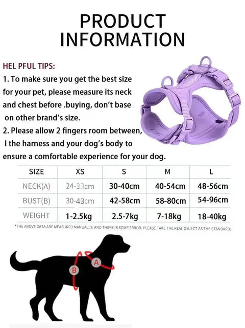 PVC Adjustable Dog Collar Harness Leash Sets