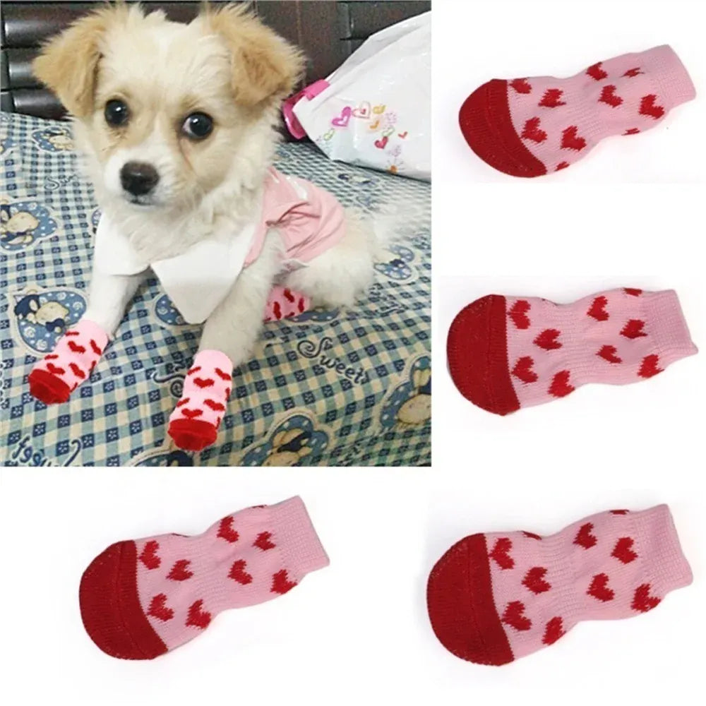 Dog Paw Socks - High-Quality Non-Slip Cotton Socks for Small Dogs