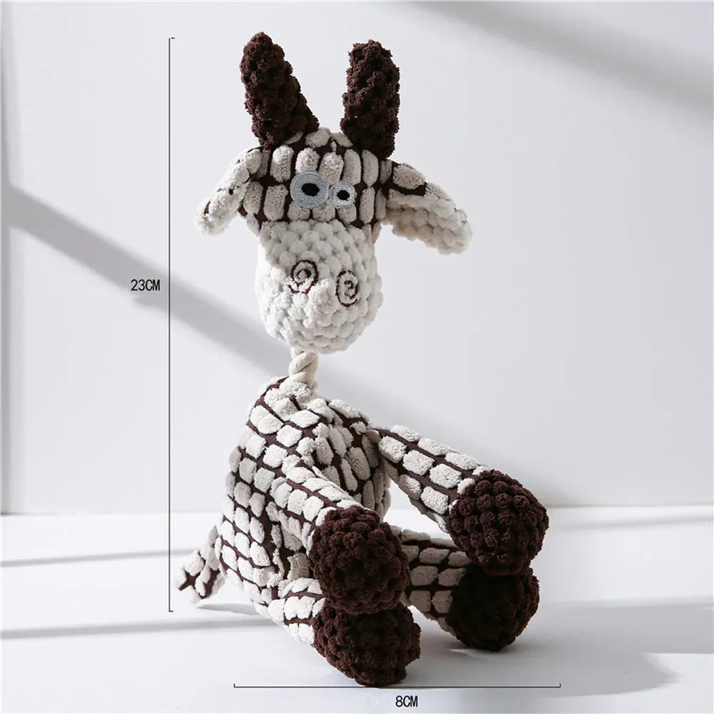 Plush Dog Donkey Squeaky Chew Toy
