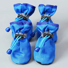 4pcs/set Waterproof Pet Dog Shoes Anti-slip Rain Boots