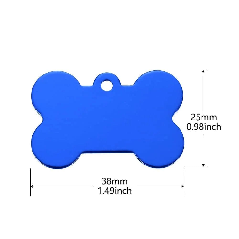 Personalized Double Sided Engraved Dog Bone Tag