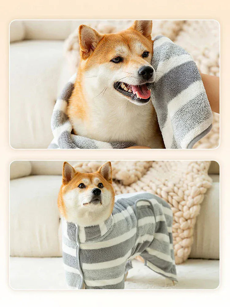 1PC Thick Absorbent Oversized Dog Bathrobe