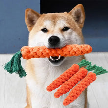1Pcs Carrot Dog Bite Rope Pet Dog Toys Safe Durable Braided