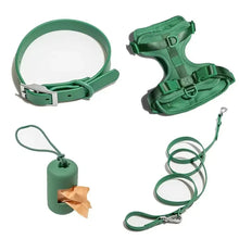 PVC Adjustable Dog Collar Harness Leash Sets