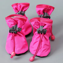 4pcs/set Waterproof Pet Dog Shoes Anti-slip Rain Boots