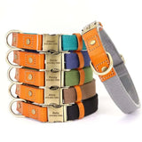 Personalized Laser Engraved Genuine Leather Dog Collar