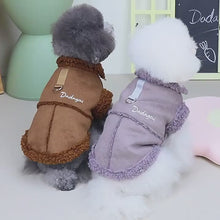 British Style Sheepskin Dog Jacket for Small Dogs