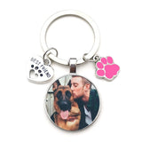 Custom Dog Photo Keychain with Pendant Mini Heart