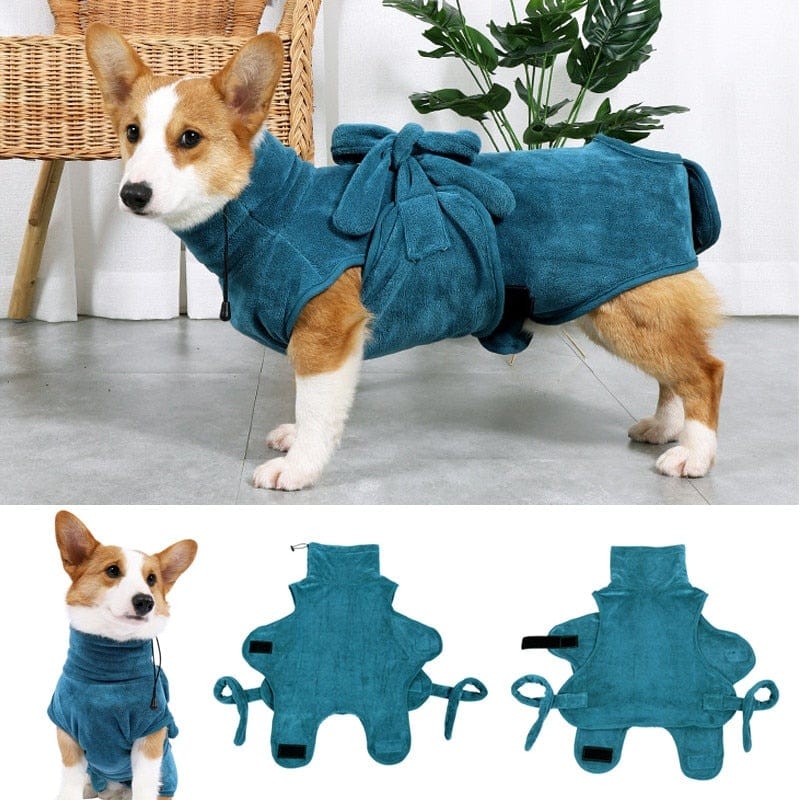Super Absorbent Dog Bathrobe for Small Medium Large Dogs
