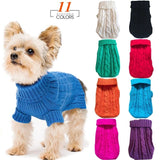 Warm Winter Cable Knitted Dog Sweater