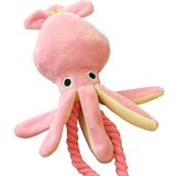 Plush Squeaky Squid Dog Toy