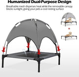 Elevated Dog Cot with Canopy for Outdoors